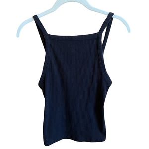 Black Ribbed Free People Tank Top Shirt Womens XS